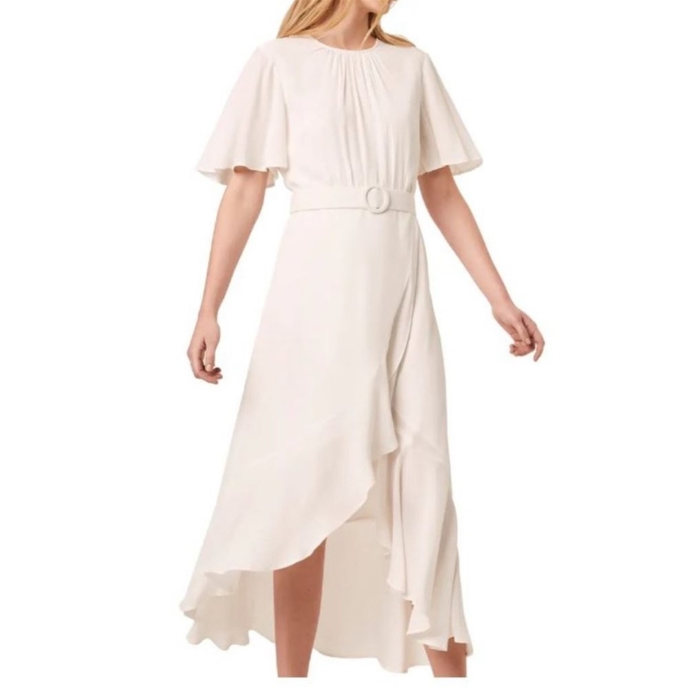 🔥🔥🔥NEW French Connection Emina Belted High Low Midi Dress